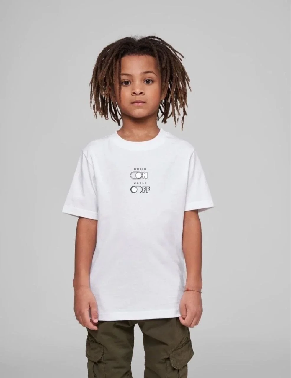 Çocuk Unisex Baskılı T-Shirt - Beyaz - Görsel 2