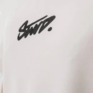 Erkek Tişört Yazlık Baskılı Oversize Kısa kol T-Shirt - Beyaz