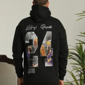 Erkek 3 İplik Pamuklu Kapüşonlu Baskılı Cepli Oversize Sweatshirt Hoodie - Siyah