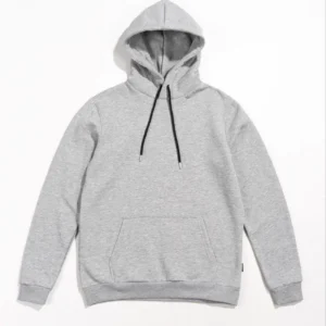 Kadın Kapüşonlu Kanguru Cepli 3 İplik Pamuklu Oversize Hoodie Sweatshirt -  Gri
