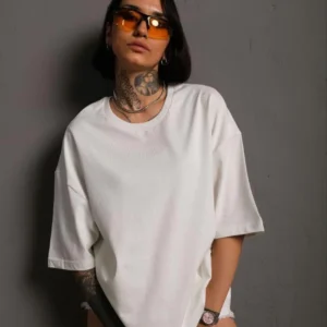 Kadın Tişört Yazlık Düz Kısa kol Penye T-shirt - Beyaz