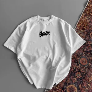 Kadın Yazlık Bisiklet Yaka Baskılı Regular Fit Tişört Kısa Kol T-Shirt - Beyaz