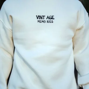 Erkek Bisiklet Yaka 3 İplik pamuklu Baskılı SweatShirt - Beyaz