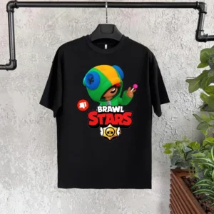 Unisex Baskılı Kısa Kol Çocuk T-Shirt - Siyah