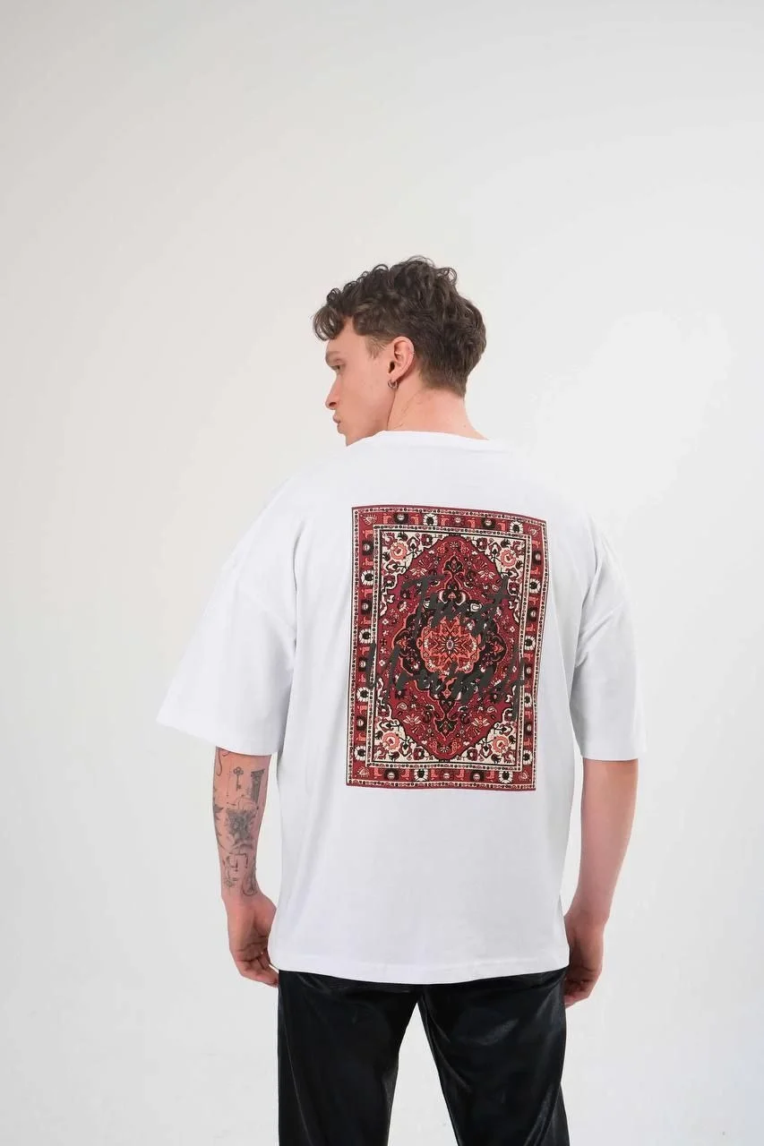 Erkek Bisiklet Yaka Baskılı Kısa kol T-Shirt - Beyaz - Görsel 2
