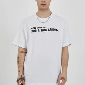 Erkek Kısa Kol Yazlık Tişört Bisiklet Yaka Baskılı Oversize T-Shirt - Beyaz