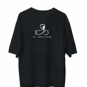Erkek Baskılı T-Shirt Kısa Kol Bisiklet Yaka Regular Fit Rahat Kalıp Günlük Tişört - Siyah