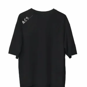 Erkek Baskılı T-Shirt Kısa Kol Bisiklet Yaka Regular Fit Rahat Kalıp Günlük Tişört - Siyah
