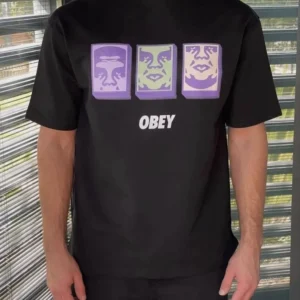 ERKEK Bisiklet Yaka Baskılı Oversize Kısa kol T-Shirt - Siyah