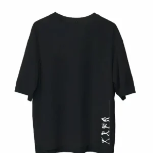 Erkek Baskılı T-Shirt Kısa Kol Bisiklet Yaka Regular Fit Rahat Kalıp Günlük Tişört - Siyah