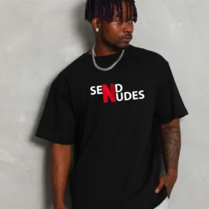 Erkek Kısa Kol Yazlık Tişört Bisiklet Yaka Baskılı Oversize T-Shirt - Siyah
