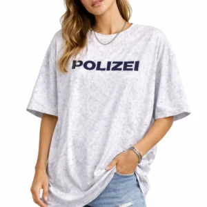 Kadın Asit Yıkamalı Oversize Tişört Bisiklet Yaka Kısa Kol T-shirt - Beyaz