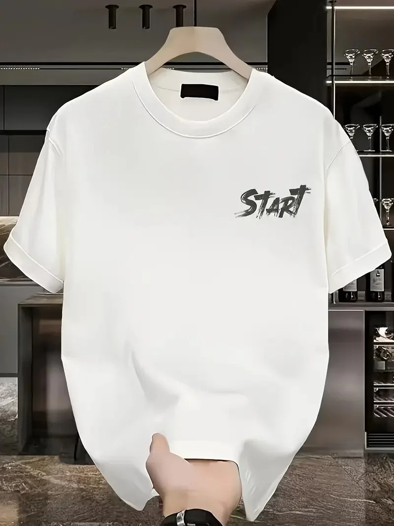 Erkek Oversize Baskılı T-Shirt - Beyaz - Görsel 2