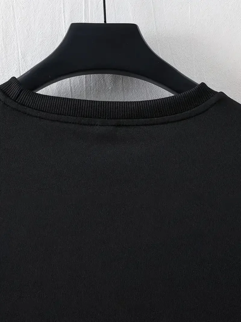 Erkek Baskılı Regular Fit T-Shirt - Siyah - Görsel 2