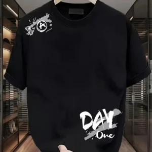 Kadın Baskılı Oversize T-Shirt - Siyah