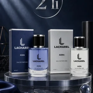LACHAREL Icon ve Aura 2'li Erkek Parfüm Seti Eau De Parfum 2x50 ML