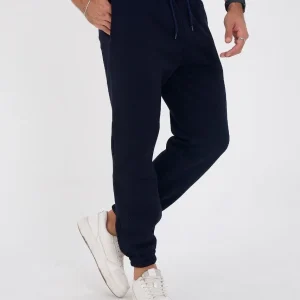ERKEK Kışlık Üç İplik Lastikli Eşofman Pantolon - Lacivert